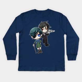 Kuroshitsuji - Ciel & Sebastian Kids Long Sleeve T-Shirt